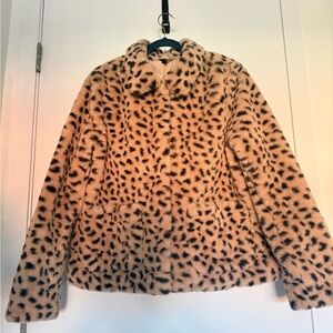 H&M Tan and Black Teddy Jacket